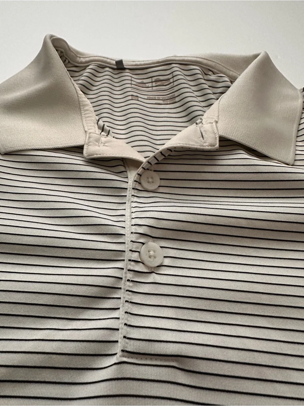 Adidas Men's Thin-Striped Polo in White and Black